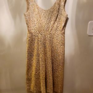 VINTAGE original designer dress, Size: Medium, Color: Cream/ Beaded Material.